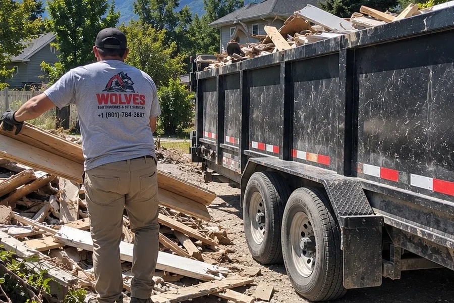 Cleared lot after debris removal in Utah