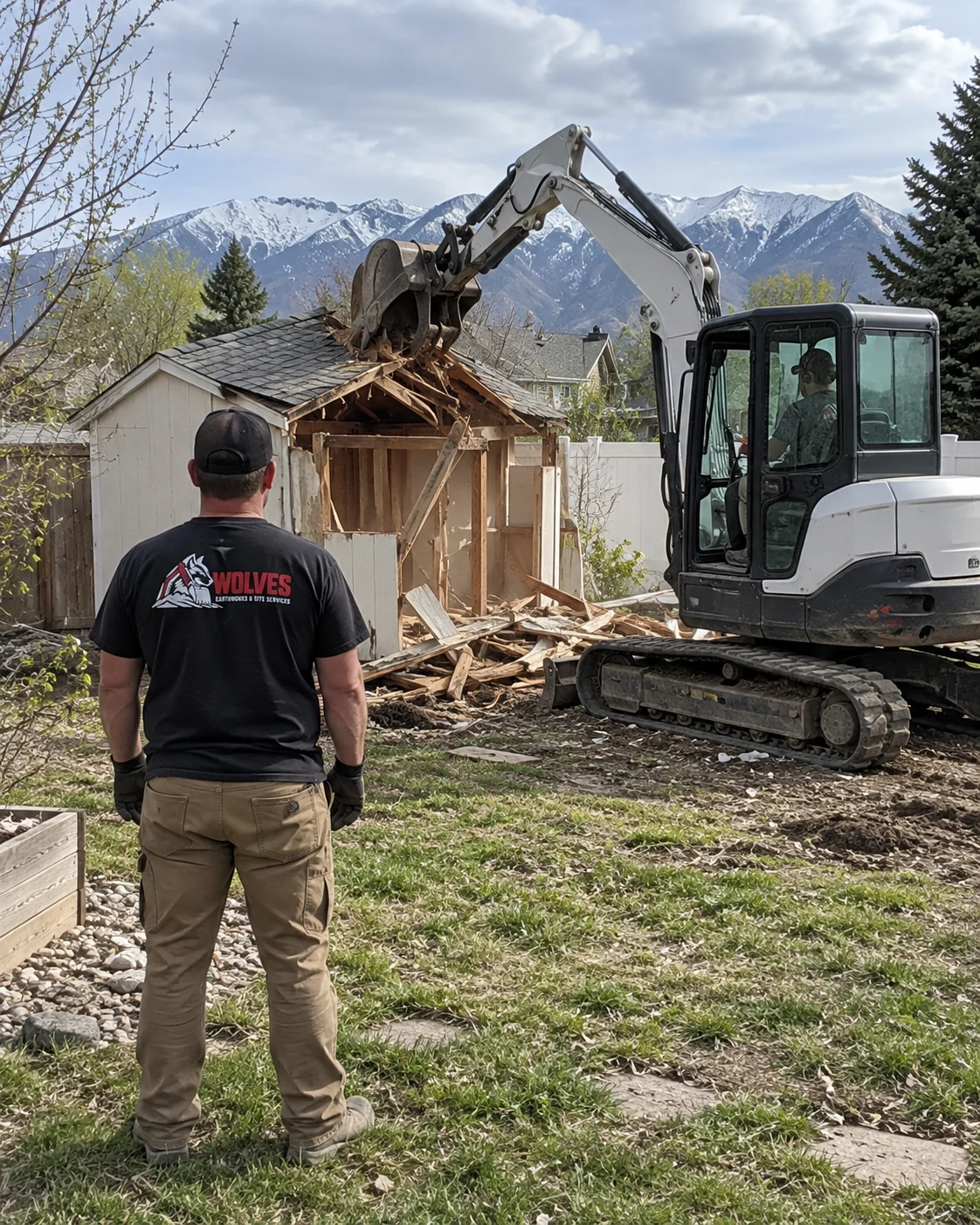 Wolves Earthworks demolition and debris haul-off on a Utah site