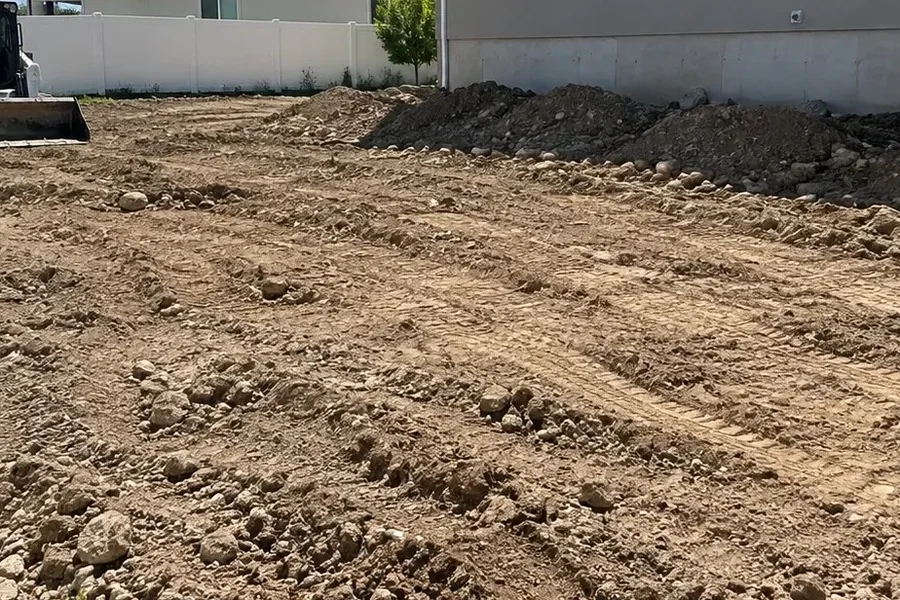 Uneven ground before grading in Utah