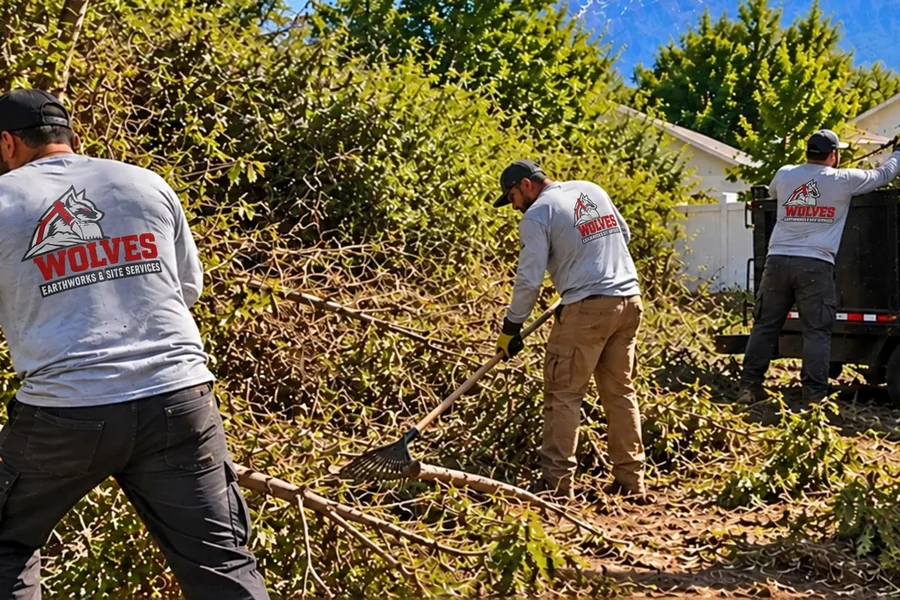 Ground mulched down to a clean finish after forestry mulching in Utah