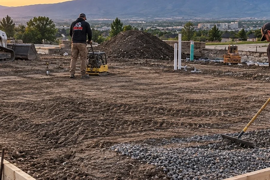 Site preparation work underway on a Utah lot